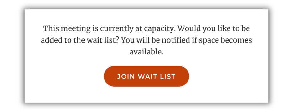 Screenshot of prompt to join website