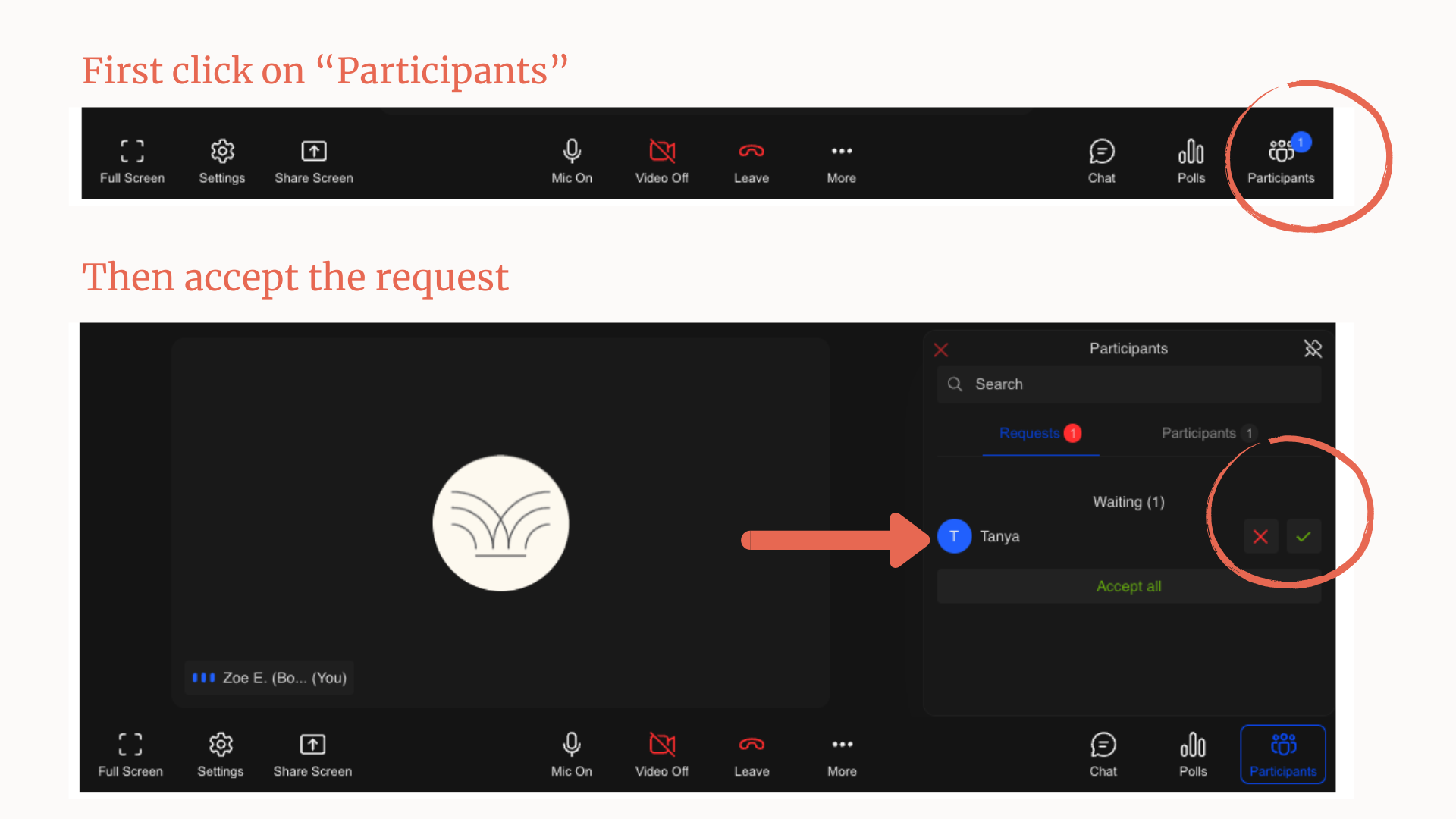 Screen shot of Bookclubs video meeting